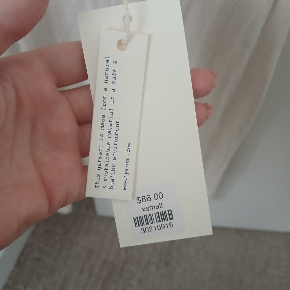 Signe Cream Silk Tank Top Xsmall - Picture 6 of 6